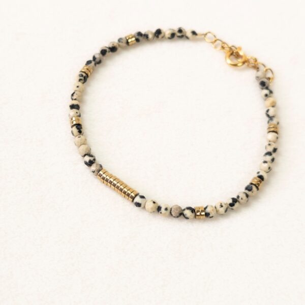Bracelet Sophie en jaspe dalmatien – Merveilles en Soi