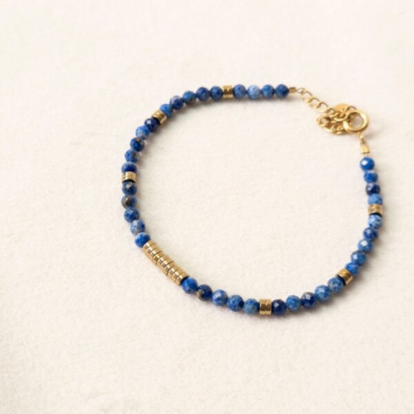 Bracelet Sophie en lapis‑lazuli – Merveilles en Soi