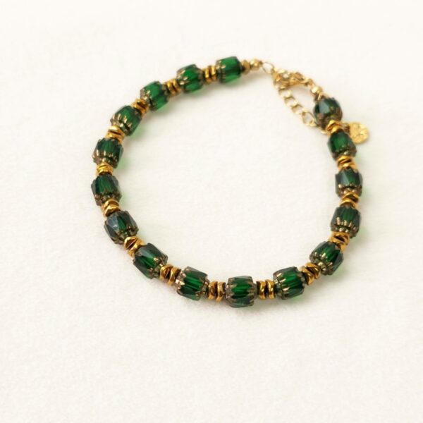 Bracelet Nada en perles bohèmes vert – Merveilles en Soi