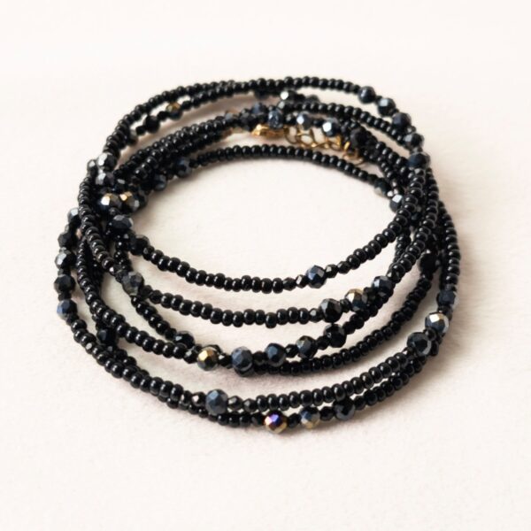 Collier et bracelet Réhiane en perles de verre – Merveilles en Soi