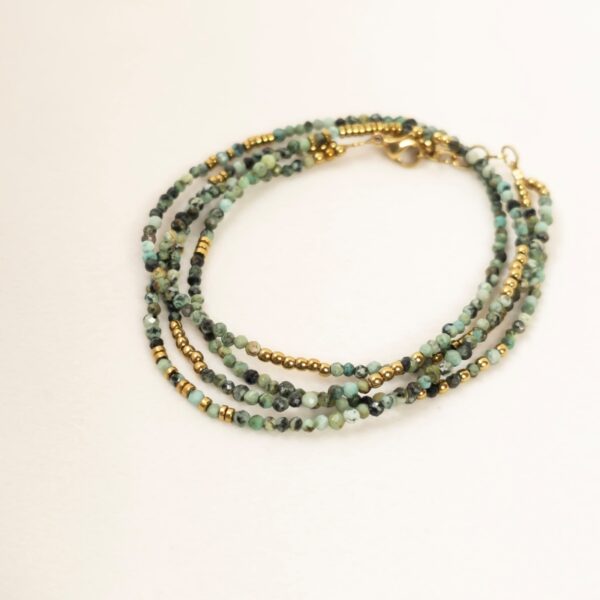 Collier et bracelet Heddy en turquoise africaine – Merveilles en Soi
