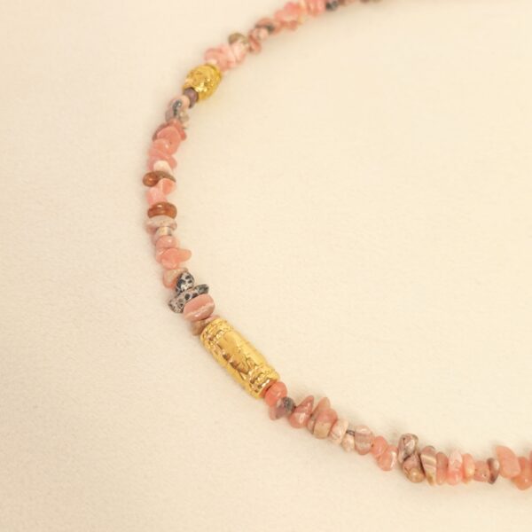 Collier Dihya en rhodonite – Merveilles en Soi